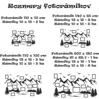 Dřevěný fotorámeček na zeď - Hory