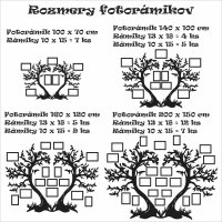 Dřevěný fotorámeček na zeď - Strom lásky